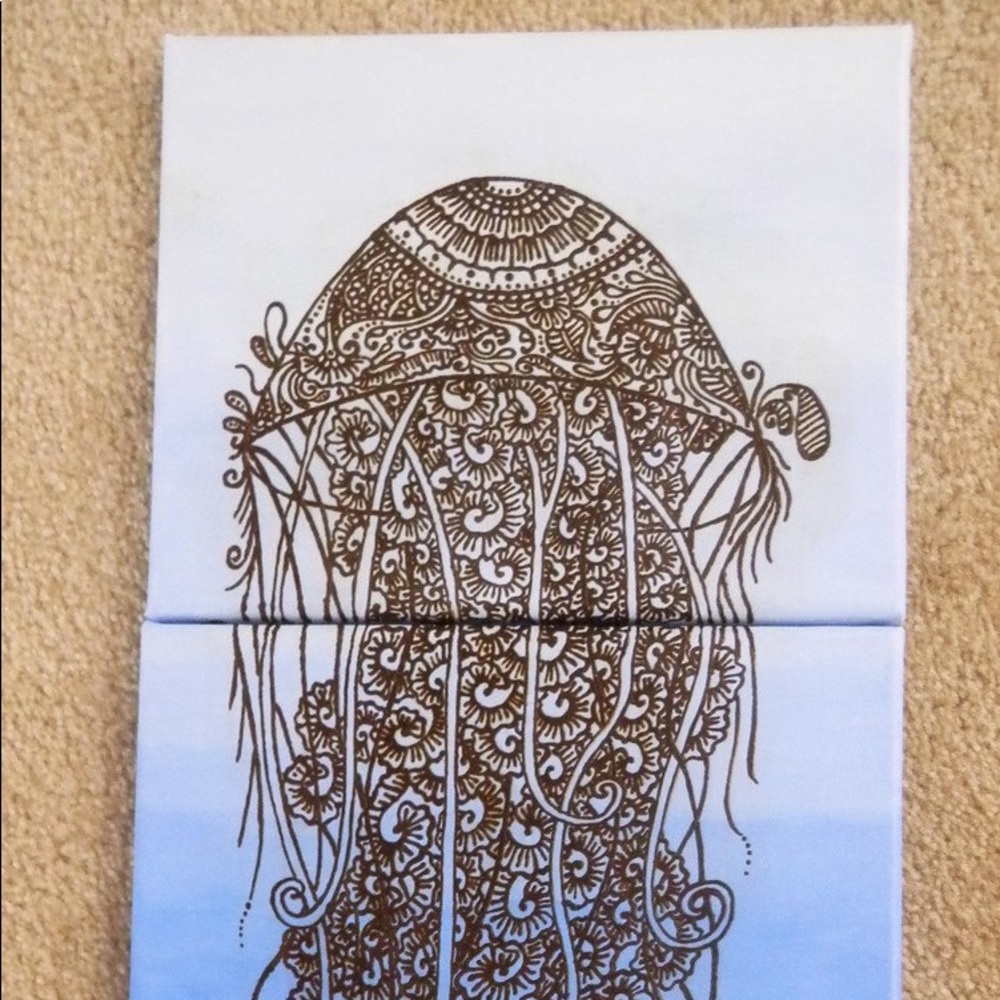 Jellyfish acrylic painting - Picture 2 of 4